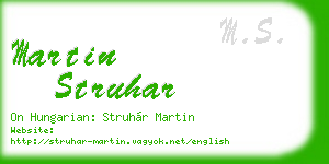martin struhar business card